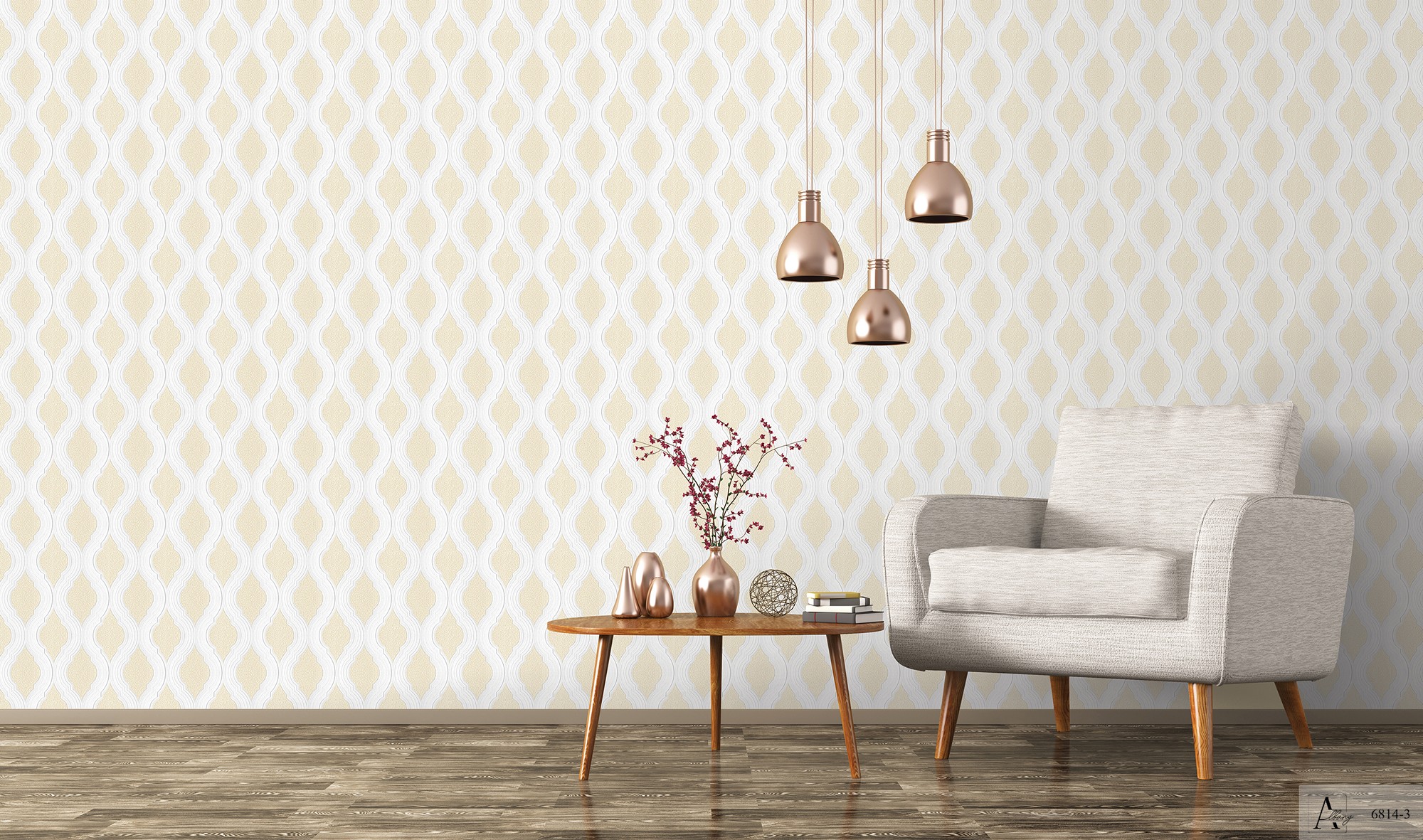 Giấy dán tường họa tiết sóng Albany 6814-33 